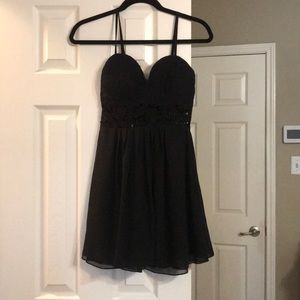 LF Millau black dress with lace details